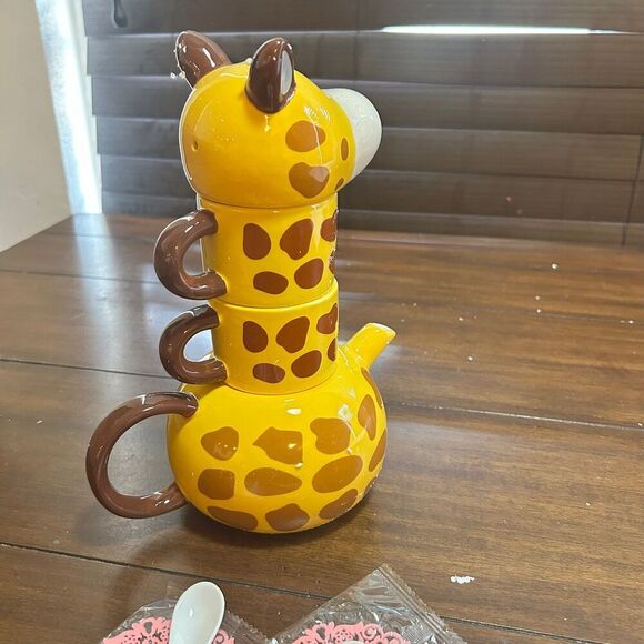 Embersceramic Ceramic mugs Coffee Cup 3D Giraffe Animal Tea Set - Picture 5 of 6
